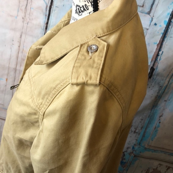 Levi’s Utility Jacket Drawstring Cotton Epaulettes Drawstring Waist Size Medium - Picture 4 of 9